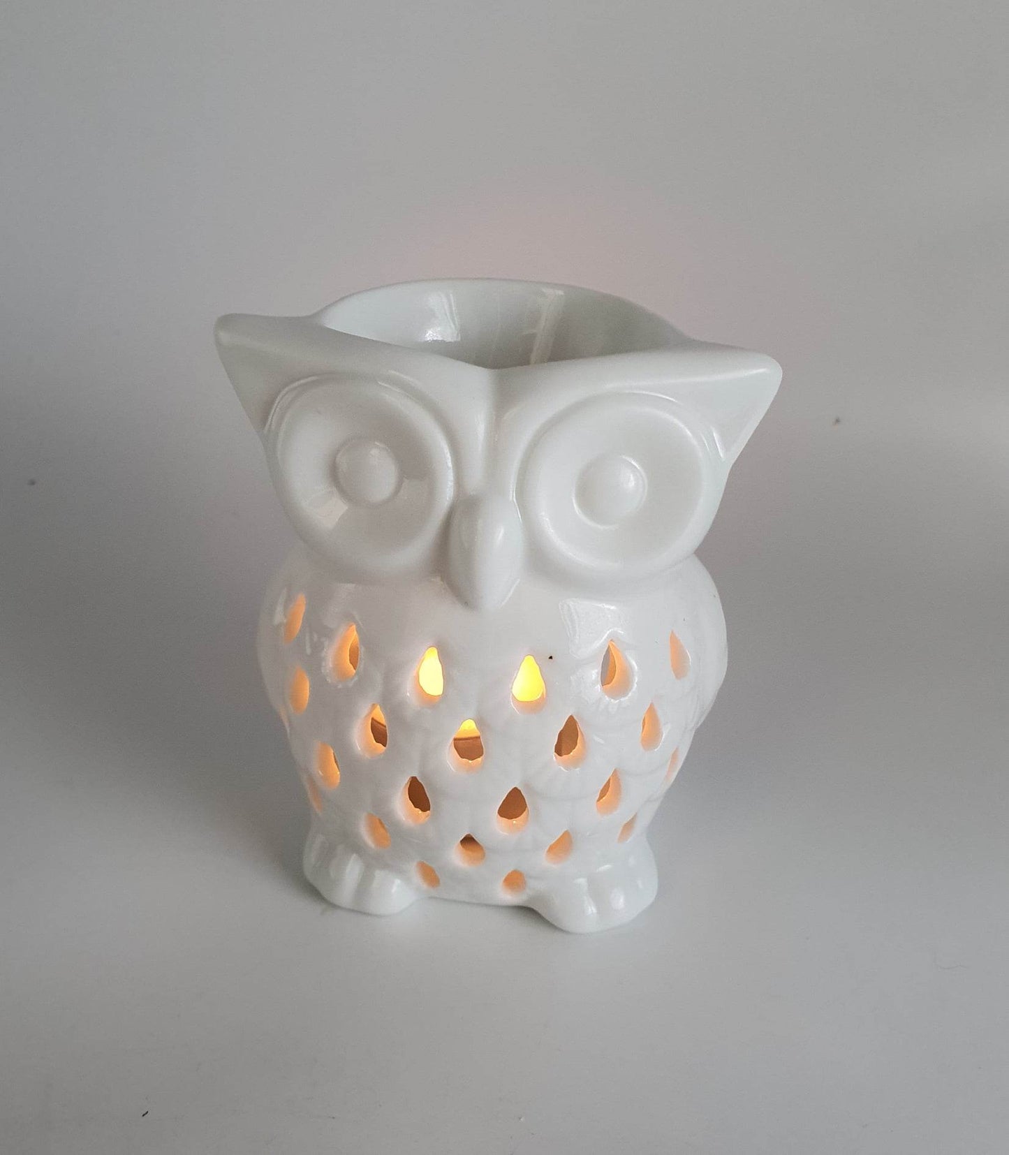Brûle parfum hibou blanc