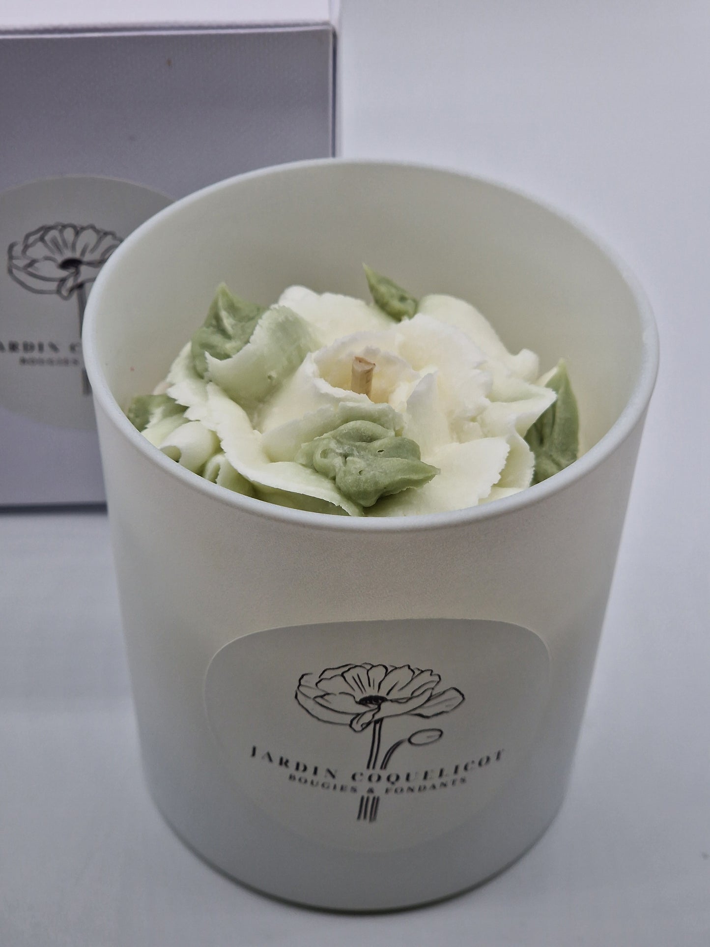 Bougie 260gr rose Blanche