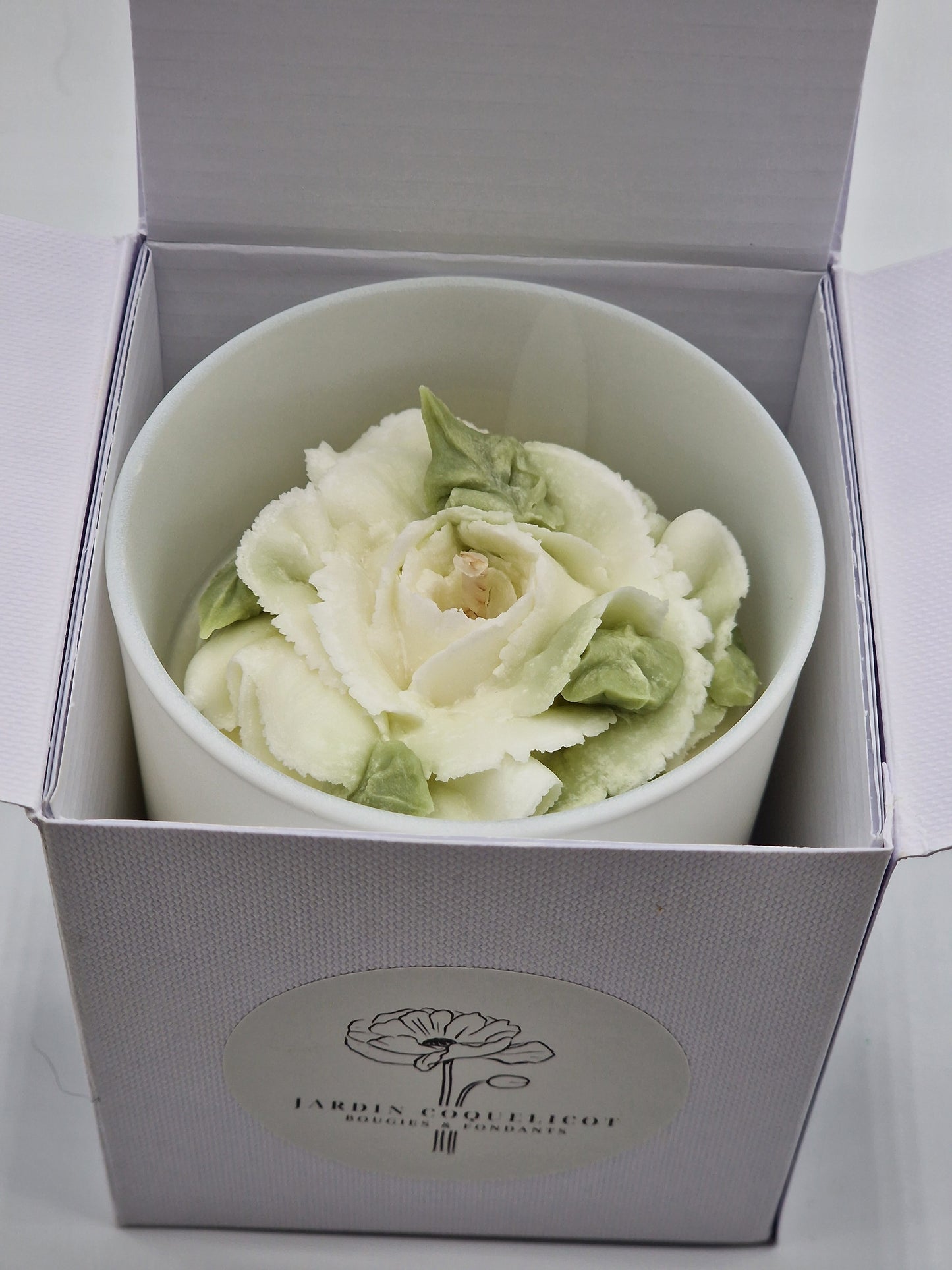 Bougie 260gr rose Blanche