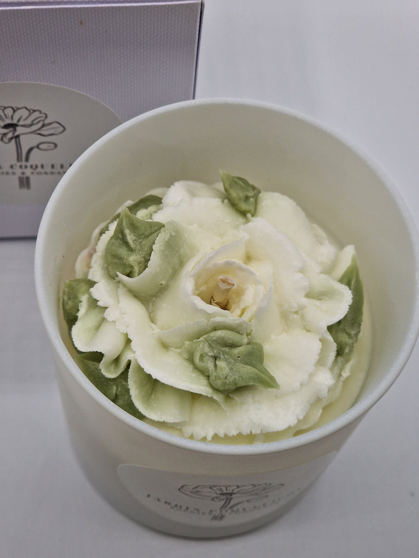 Bougie 260gr rose Blanche